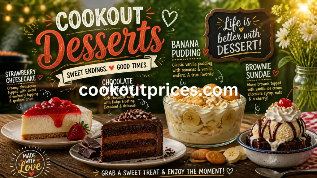Cookout Desserts Menu