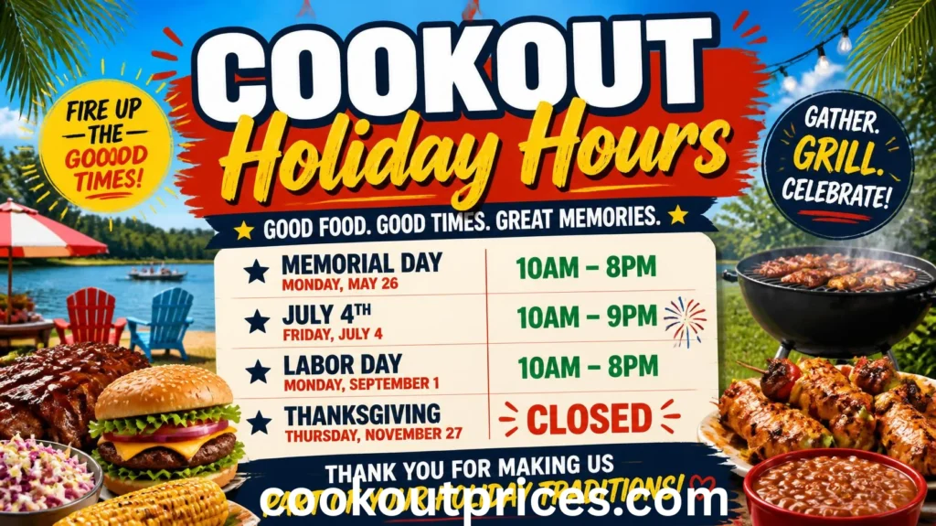 Cookout Holiday Hours